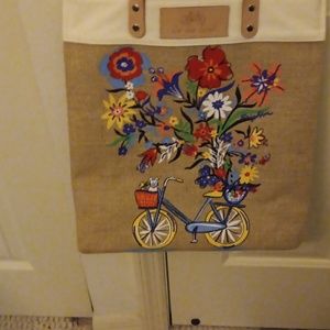 TOTE BAG,BRIGHTON,15x14 Beige  NEW
